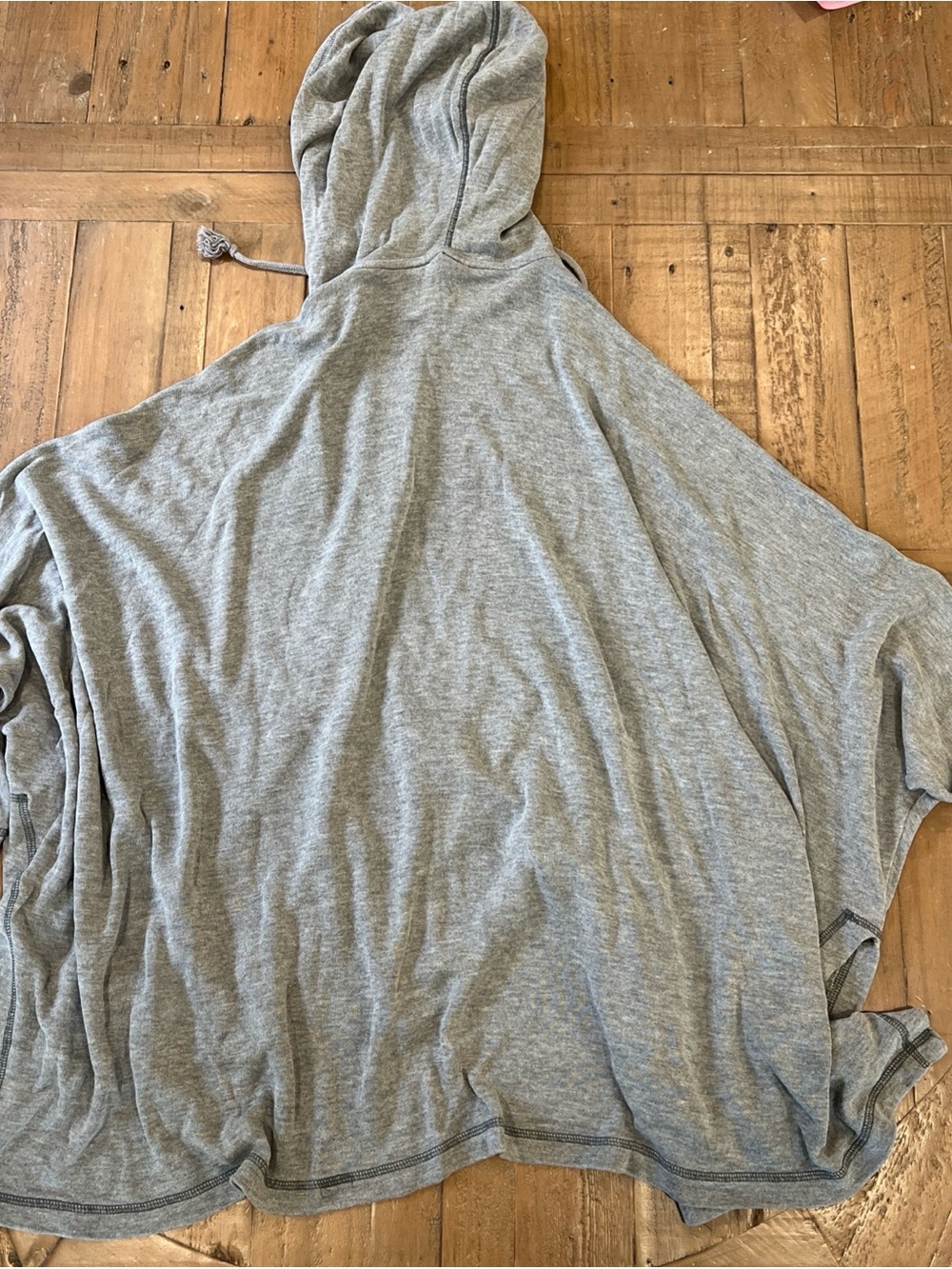 Free People Movement Swingin' It Pullover Poncho Hoodie Sweatshirt Small Gray - Picture 9 of 10